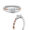 Load image into Gallery viewer, Delicate Antique Pave Heart Engagement Ring