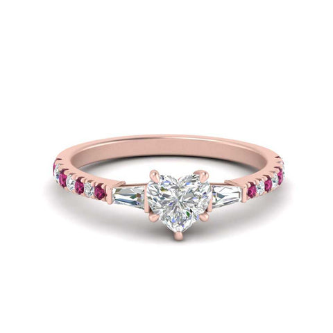 Delicate Antique Pave Heart Shaped Diamond Ring