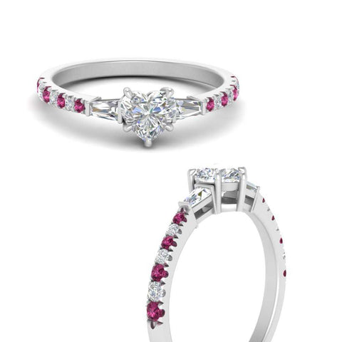 Delicate Antique Pave Heart Shaped Diamond Ring