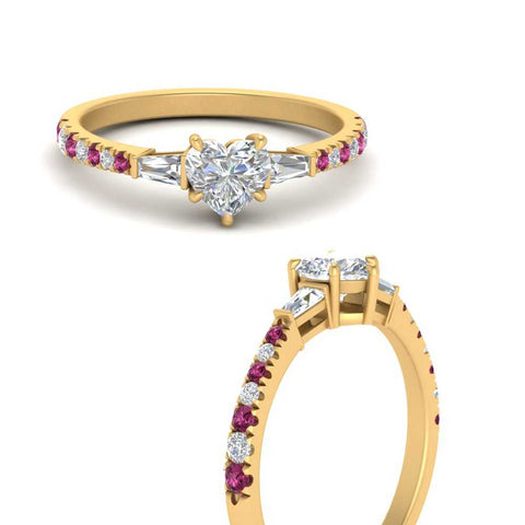 Delicate Antique Pave Heart Shaped Diamond Ring
