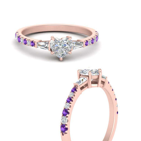 Delicate Antique Pave Heart Shaped Diamond Ring
