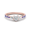 Load image into Gallery viewer, Delicate Antique Pave Heart Engagement Ring