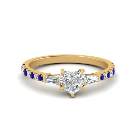 Delicate Antique Pave Heart Engagement Ring