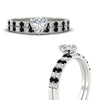 Load image into Gallery viewer, heart-shaped-french-pave-black-diamond-wedding-ring-set-in-white-gold-FD11408HTGBLACKANGLE3-NL-WG_73108b96-bab0-48a7-b5de-0c343be6954b?v=1763104428