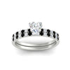 Load image into Gallery viewer, heart-shaped-french-pave-black-diamond-wedding-ring-set-in-white-gold-FD11408HTGBLACKANGLE5-NL-WG_ce4416e8-4b30-446a-877b-bbfe929f45ca?v=1763104428