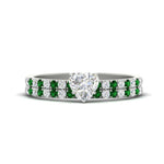 Load image into Gallery viewer, heart-shaped-french-pave-emerald-wedding-ring-set-in-white-gold-FD11408HTGEMGR-NL-WG?v=1763104263