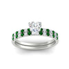 Load image into Gallery viewer, heart-shaped-french-pave-emerald-wedding-ring-set-in-white-gold-FD11408HTGEMGRANGLE5-NL-WG_1db794d8-9cda-4be5-adcf-5442f2c2c5f7?v=1763104428