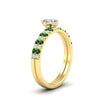 Load image into Gallery viewer, heart-shaped-french-pave-emerald-wedding-ring-set-in-yellow-gold-FD11408HTGEMGRANGLE2-NL-YG_6ed4da7a-1385-444a-ab45-4757378096fb?v=1763104428