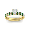 Load image into Gallery viewer, heart-shaped-french-pave-emerald-wedding-ring-set-in-yellow-gold-FD11408HTGEMGRANGLE5-NL-YG_b0587167-a605-4f7c-a792-e6cd81000440?v=1763104428