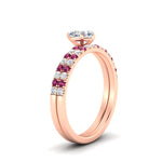 Load image into Gallery viewer, heart-shaped-french-pave-pink-sapphire-wedding-ring-set-in-rose-gold-FD11408HTGSADRPIANGLE2-NL-RG_55beaeff-39d0-4c8e-8963-86c3c6af01ea?v=1763104427
