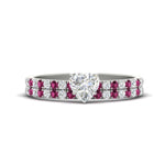 Load image into Gallery viewer, heart-shaped-french-pave-pink-sapphire-wedding-ring-set-in-white-gold-FD11408HTGSADRPI-NL-WG_95bc446c-afb8-4f12-a101-7d82de22f187?v=1763104428
