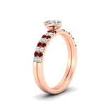 Load image into Gallery viewer, heart-shaped-french-pave-ruby-wedding-ring-set-in-rose-gold-FD11408HTGRUDRANGLE2-NL-RG?v=1763104264