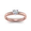 Load image into Gallery viewer, heart-shaped-glossy-milgrain-single-stone-anniversary-diamond-ring-in-14K-rose-gold-FD-ENR8985HTRANGLE5-NL-RG