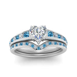 Load image into Gallery viewer, heart-shaped-graduated-channel-diamond-wedding-set-with-blue-topaz-in-FD122866HTGICBLTO-NL-WG
