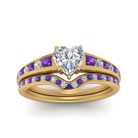 heart-shaped-graduated-channel-diamond-wedding-set-with-purple-topaz-in-FD122866HTGVITO-NL-YG