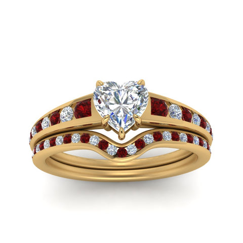 heart-shaped-graduated-channel-diamond-wedding-set-with-ruby-in-FD122866HTGRUDR-NL-YG