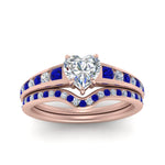 Load image into Gallery viewer, heart-shaped-graduated-channel-diamond-wedding-set-with-sapphire-in-FD122866HTGSABL-NL-RG
