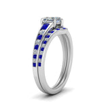 Load image into Gallery viewer, heart-shaped-graduated-channel-diamond-wedding-set-with-sapphire-in-FD122866HTGSABL-NL-WG
