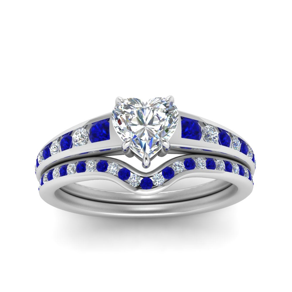 heart-shaped-graduated-channel-diamond-wedding-set-with-sapphire-in-FD122866HTGSABL-NL-WG