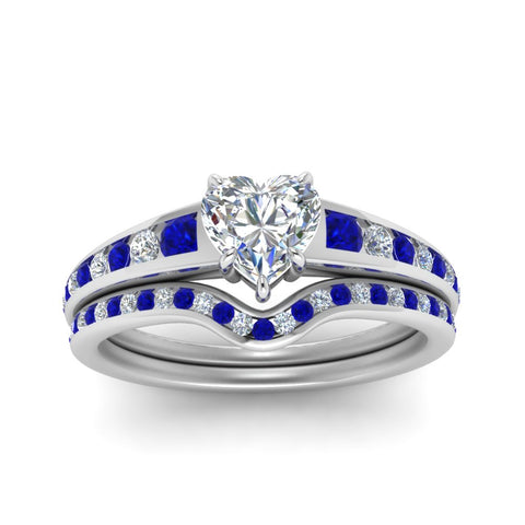 heart-shaped-graduated-channel-diamond-wedding-set-with-sapphire-in-FD122866HTGSABL-NL-WG