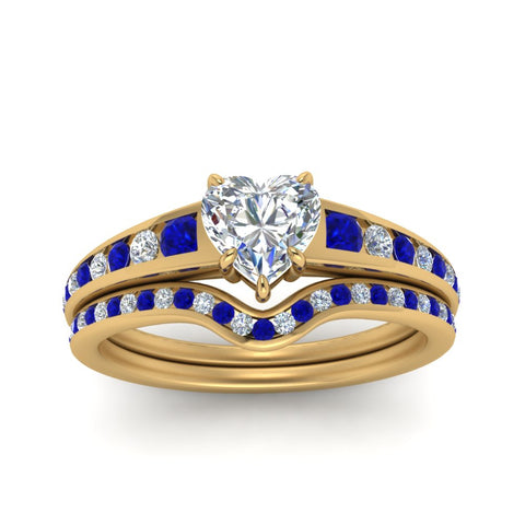 heart-shaped-graduated-channel-diamond-wedding-set-with-sapphire-in-FD122866HTGSABL-NL-YG