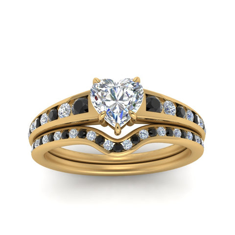 heart-shaped-graduated-channel-wedding-set-with-black-diamond-in-FD122866HTGBLACK-NL-YG