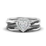 Load image into Gallery viewer, heart-shaped-halo-black-diamond-infinity-bridal-set-in-white-gold-FD9212HTGBLACK-NL-WG-B2.jpg
