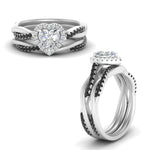 Load image into Gallery viewer, heart-shaped-halo-black-diamond-infinity-bridal-set-in-white-gold-FD9212HTGBLACK-NL-WG-B2.jpg