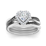 Load image into Gallery viewer, heart-shaped-halo-black-diamond-infinity-bridal-set-in-white-gold-FD9212HTGBLACK-NL-WG-B2.jpg