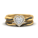 Load image into Gallery viewer, heart-shaped-halo-black-diamond-infinity-bridal-set-in-yellow-gold-FD9212HTGBLACK-NL-YG-B2.jpg
