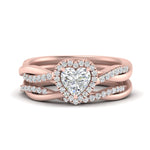 Load image into Gallery viewer, heart-shaped-halo-diamond-infinity-bridal-set-in-rose-gold-FD9212HT-NL-RG-B2.jpg
