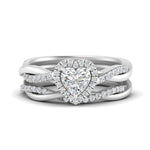 Load image into Gallery viewer, heart-shaped-halo-diamond-infinity-bridal-set-in-white-gold-FD9212HT-NL-WG-B2.jpg