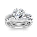 Load image into Gallery viewer, heart-shaped-halo-diamond-infinity-bridal-set-in-white-gold-FD9212HT-NL-WG-B2.jpg