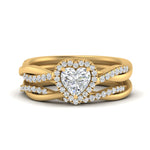 Load image into Gallery viewer, heart-shaped-halo-diamond-infinity-bridal-set-in-yellow-gold-FD9212HT-NL-YG-B2.jpg
