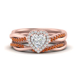 Load image into Gallery viewer, heart-shaped-halo-orange-sapphire-infinity-bridal-set-in-rose-gold-FD9212HTGSAOR-NL-RG-B2.jpg
