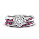 Load image into Gallery viewer, heart-shaped-halo-pink-sapphire-infinity-bridal-set-in-white-gold-FD9212HTGSADRPI-NL-WG-B2.jpg