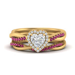 Load image into Gallery viewer, heart-shaped-halo-pink-sapphire-infinity-bridal-set-in-yellow-gold-FD9212HTGSADRPI-NL-YG-B2.jpg
