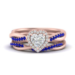 Load image into Gallery viewer, heart-shaped-halo-sapphire-infinity-bridal-set-in-rose-gold-FD9212HTGSABL-NL-RG-B2.jpg
