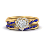 Load image into Gallery viewer, heart-shaped-halo-sapphire-infinity-bridal-set-in-yellow-gold-FD9212HTGSABL-NL-YG-B2.jpg
