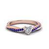 Load image into Gallery viewer, heart-shaped-infinity-twist-diamond-engagement-ring-with-blue-sapphire-in-14K-rose-gold-FD8253HTRGSABL-NL-RG