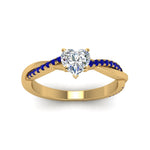 Load image into Gallery viewer, heart-shaped-infinity-twist-diamond-engagement-ring-with-blue-sapphire-in-14K-yellow-gold-FD8253HTRGSABL-NL-YG
