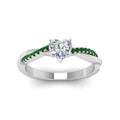 Thumbnail 45 - heart-shaped-infinity-twist-diamond-engagement-ring-with-emerald-in-14K-white-gold-FD8253HTRGEMGR-NL-WG