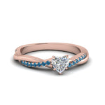 Load image into Gallery viewer, heart-shaped-infinity-twist-diamond-engagement-ring-with-ice-blue-topaz-in-14K-rose-gold-FD8253HTRGICBLTO-NL-RG
