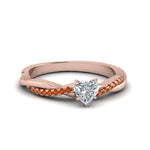 Load image into Gallery viewer, heart-shaped-infinity-twist-diamond-engagement-ring-with-orange-sapphire-in-14K-rose-gold-FD8253HTRGSAOR-NL-RG
