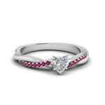 Load image into Gallery viewer, heart-shaped-infinity-twist-diamond-engagement-ring-with-pink-sapphire-in-14K-white-gold-FD8253HTRGSADRPI-NL-WG

