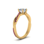 Load image into Gallery viewer, heart-shaped-infinity-twist-diamond-engagement-ring-with-pink-sapphire-in-14K-yellow-gold-FD8253HTRGSADRPI-NL-YG
