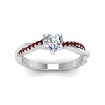 Load image into Gallery viewer, heart-shaped-infinity-twist-diamond-engagement-ring-with-ruby-in-14K-white-gold-FD8253HTRGRUDR-NL-WG

