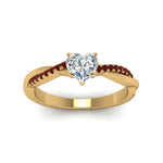 Load image into Gallery viewer, heart-shaped-infinity-twist-diamond-engagement-ring-with-ruby-in-14K-yellow-gold-FD8253HTRGRUDR-NL-YG
