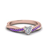 Load image into Gallery viewer, heart-shaped-infinity-twist-diamond-engagement-ring-with-violac-topaz-in-14K-rose-gold-FD8253HTRGVITO-NL-RG