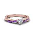 Thumbnail 26 - heart-shaped-infinity-twist-diamond-engagement-ring-with-violac-topaz-in-14K-rose-gold-FD8253HTRGVITO-NL-RG